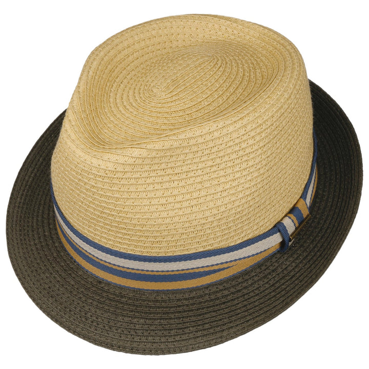 Stetson Licano Toyo Straw Summer Trilby Hat Beige/Olive