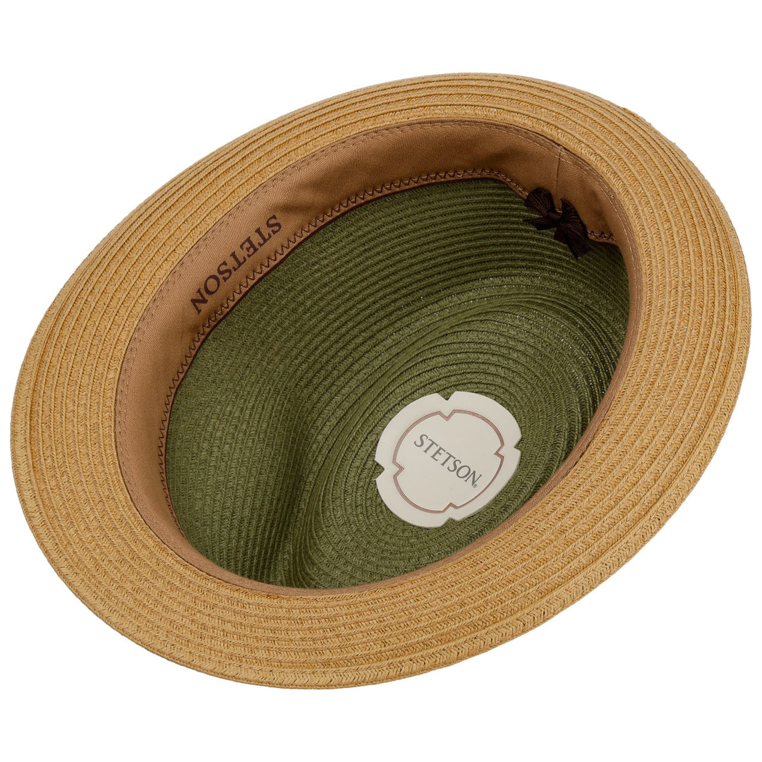 Stetson Licano Toyo Straw Summer Trilby Hat Moss/Beige
