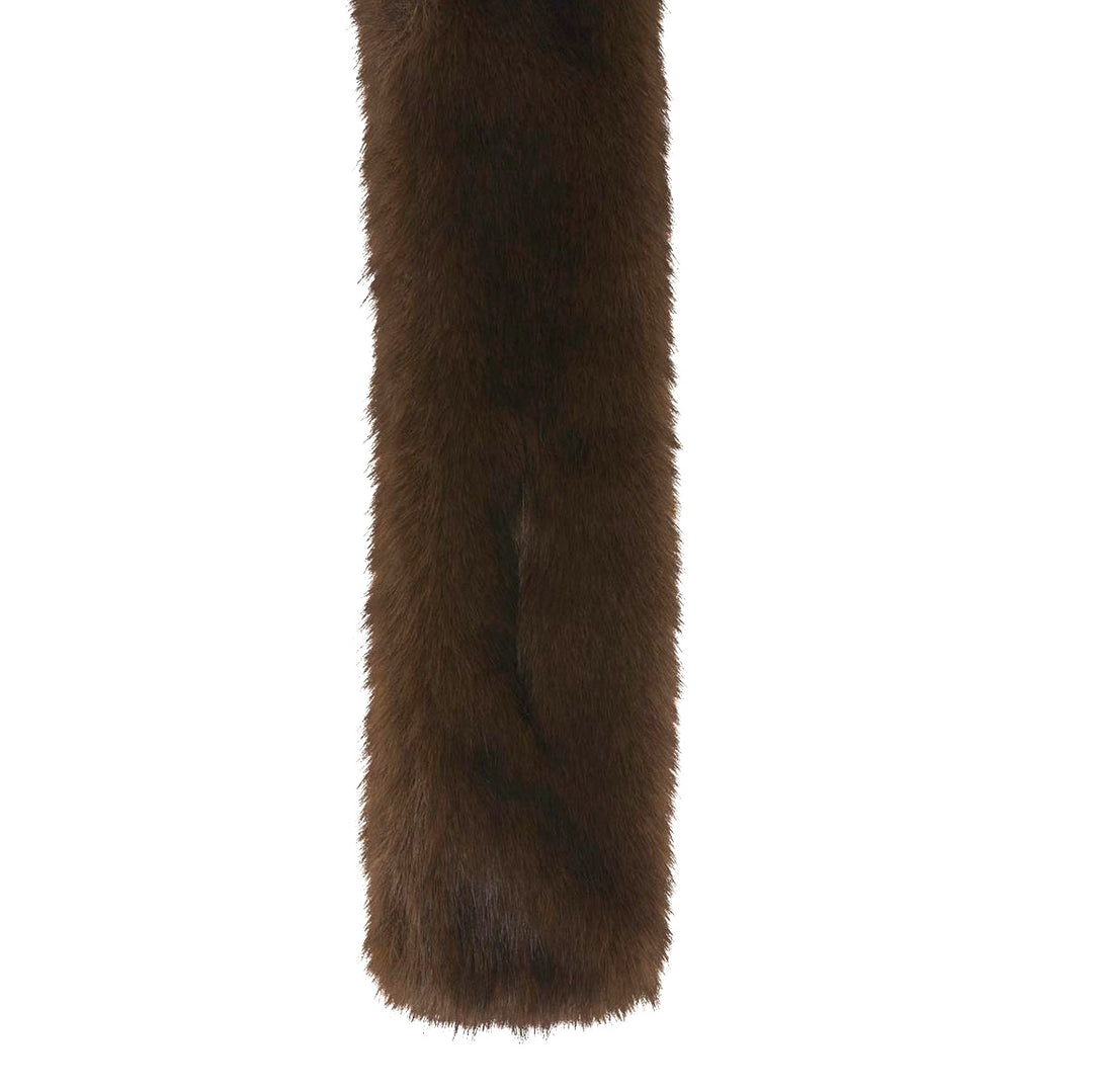 Loevenich Soft Faux Fur Scarf - Chocolate Brown