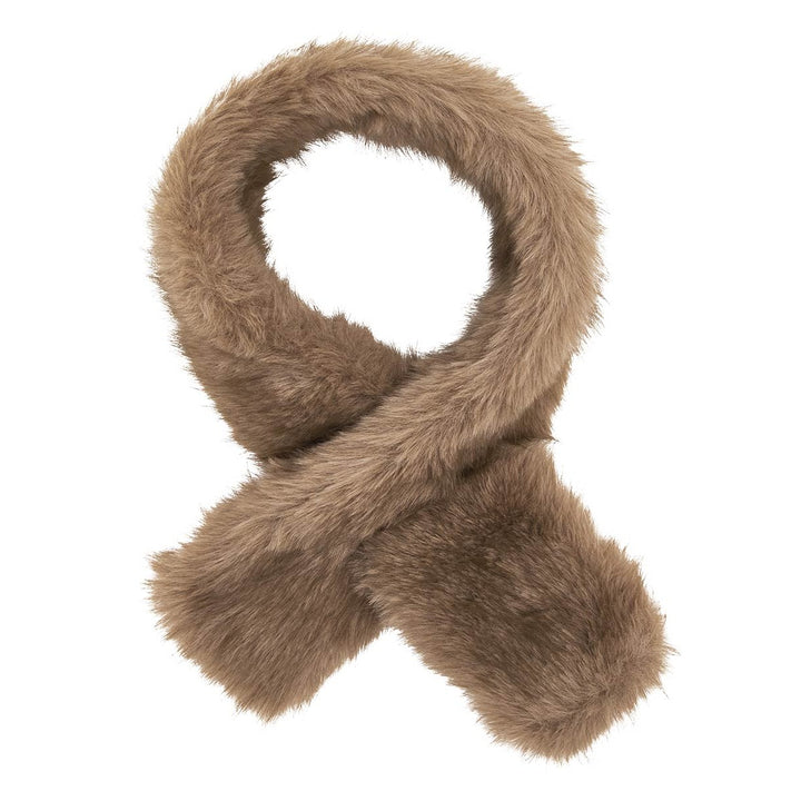 Loevenich Soft Faux Fur Scarf - Light Brown