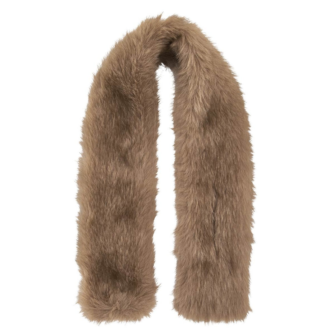 Loevenich Soft Faux Fur Scarf - Light Brown