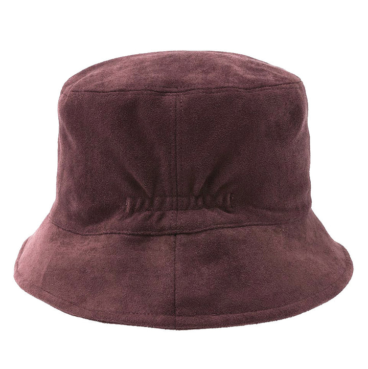 Loevenich Women's Faux Suede Bucket Hat in Wine