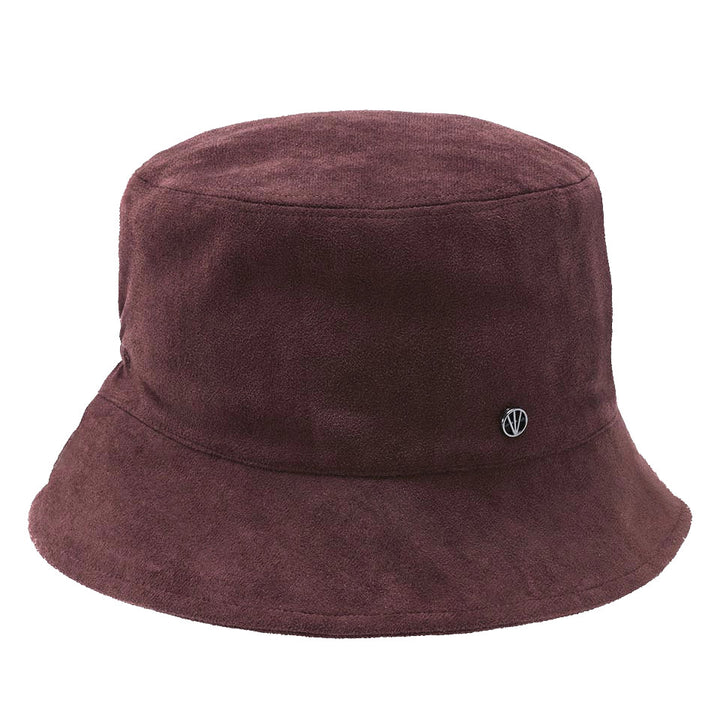 Loevenich Women's Faux Suede Bucket Hat in Wine