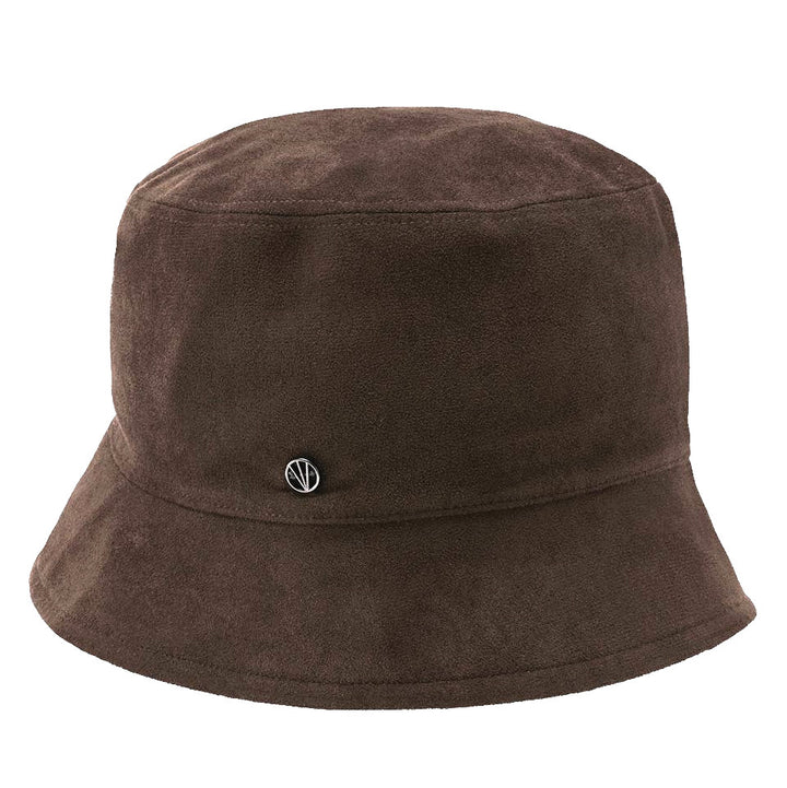 Loevenich Women's Faux Suede Bucket Hat in Chocolate