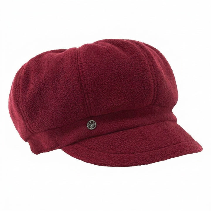 Loevenich Women's Fleece Bakerboy Cap in Red