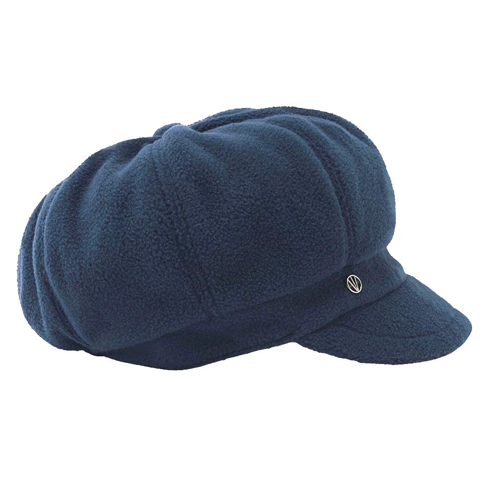 Loevenich Women's Fleece Bakerboy Cap in Denim