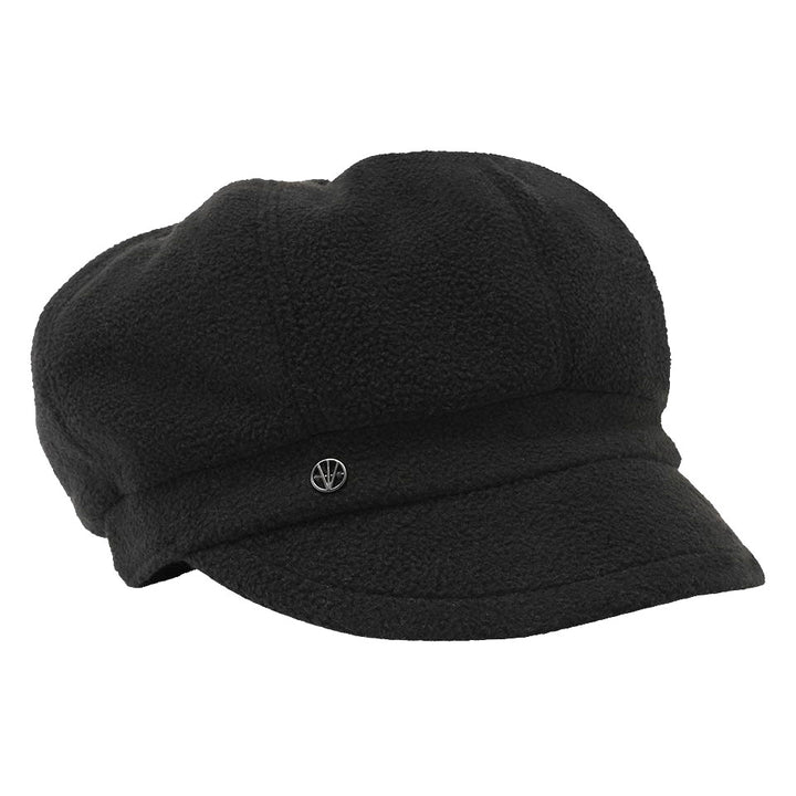 Loevenich Women's Fleece Bakerboy Cap in Black