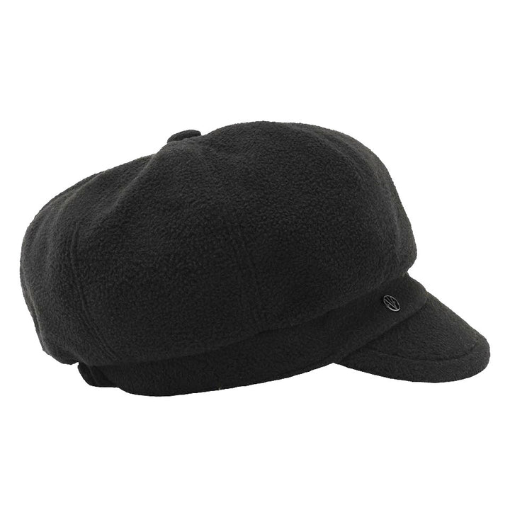 Loevenich Women's Fleece Bakerboy Cap in Black