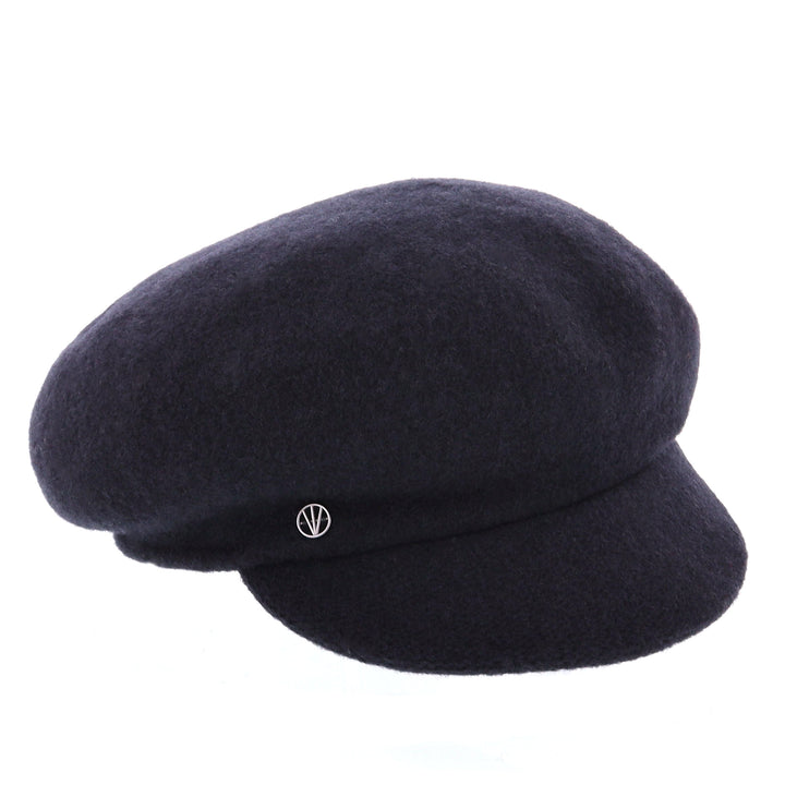 Loevenich Women's 100% Wool Peaked Cap in Navy