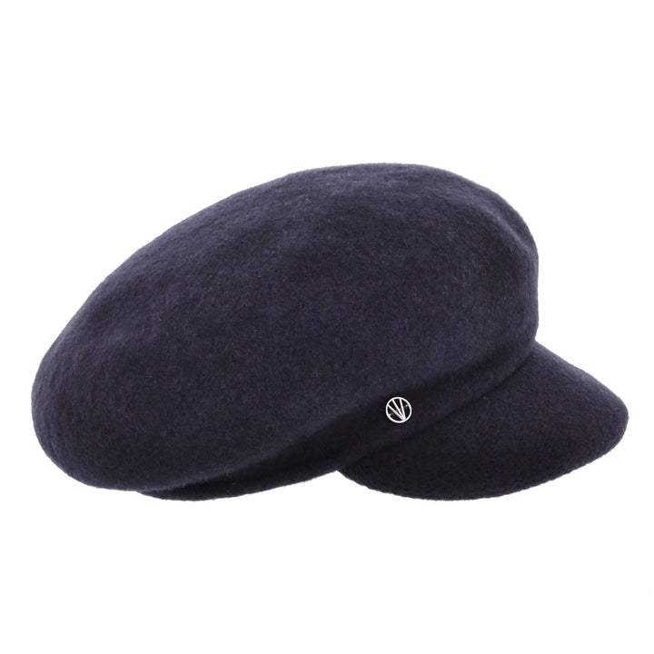 Loevenich Women's 100% Wool Peaked Cap in Navy