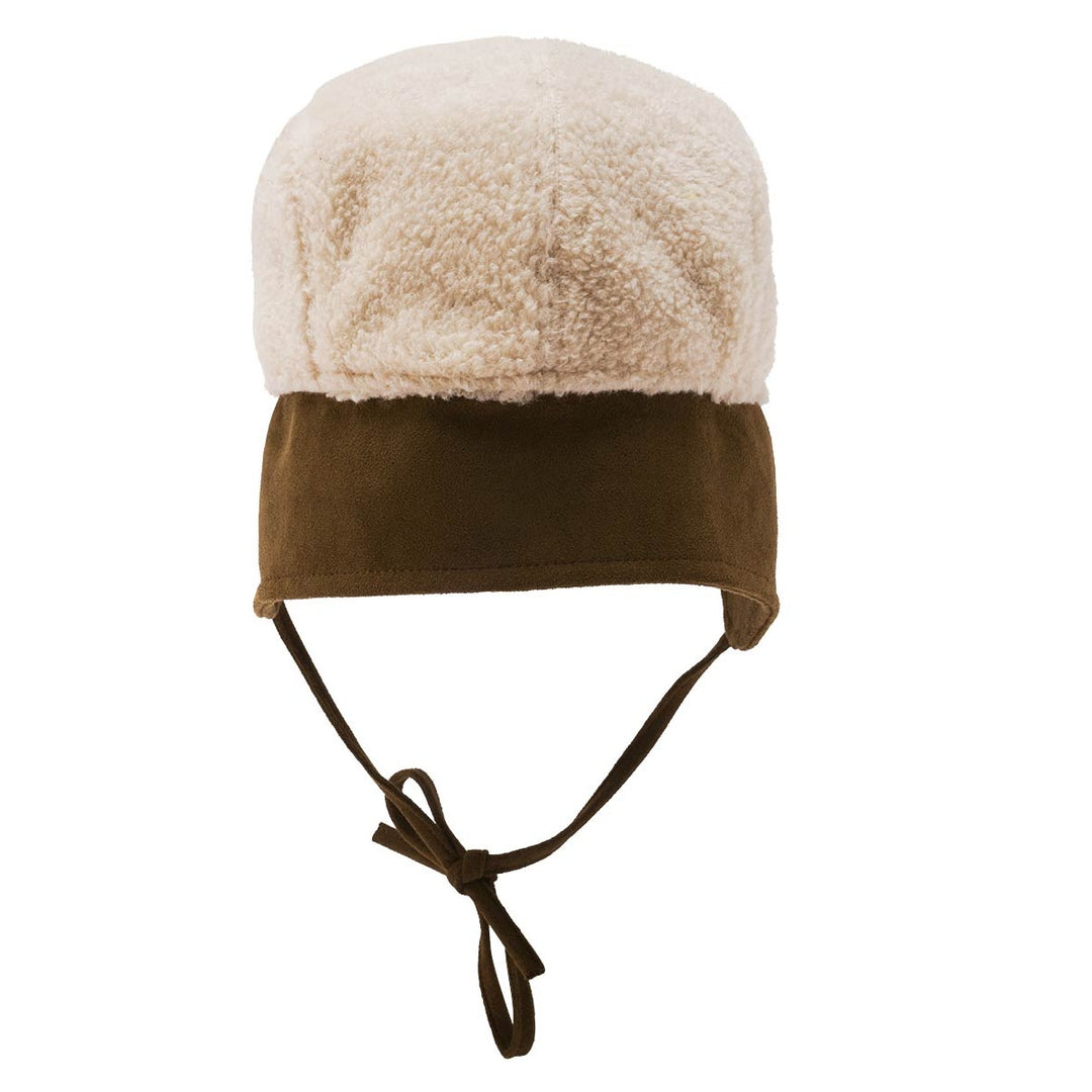 Loevenich Women's Ear Flap Baseball Cap in Beige