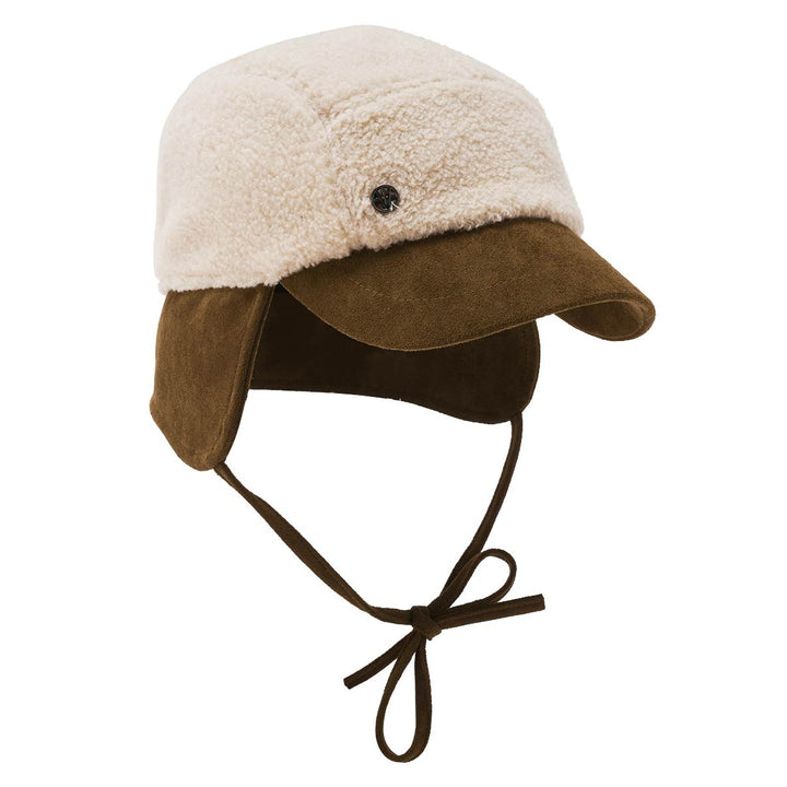 Loevenich Women's Ear Flap Baseball Cap in Beige