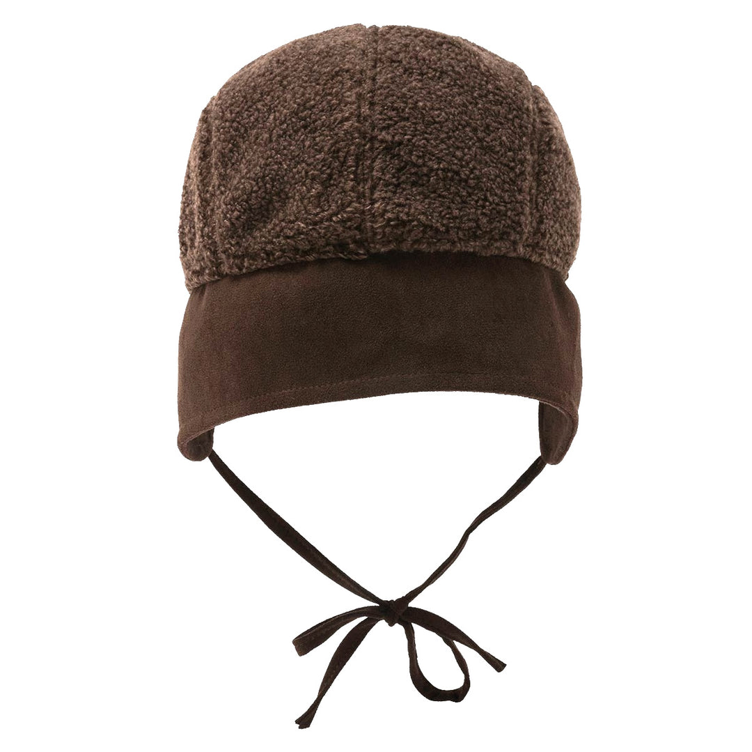 Loevenich Women's Ear Flap Baseball Cap in Chocolate