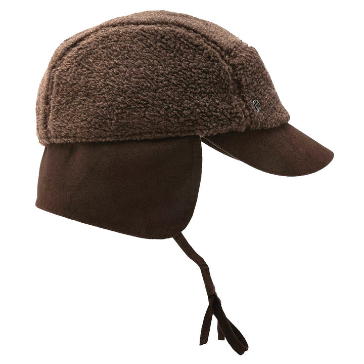 Loevenich Women's Ear Flap Baseball Cap in Chocolate
