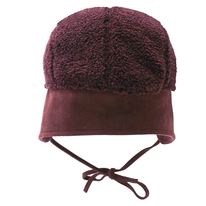 Loevenich Women's Ear Flap Baseball Cap in Wine