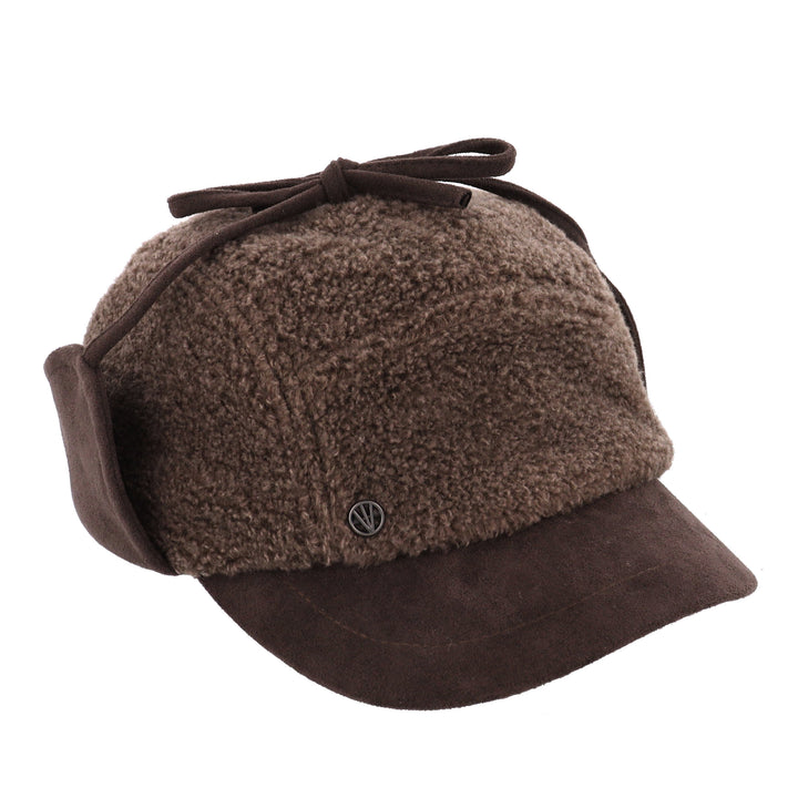 Loevenich Women's Ear Flap Baseball Cap in Chocolate