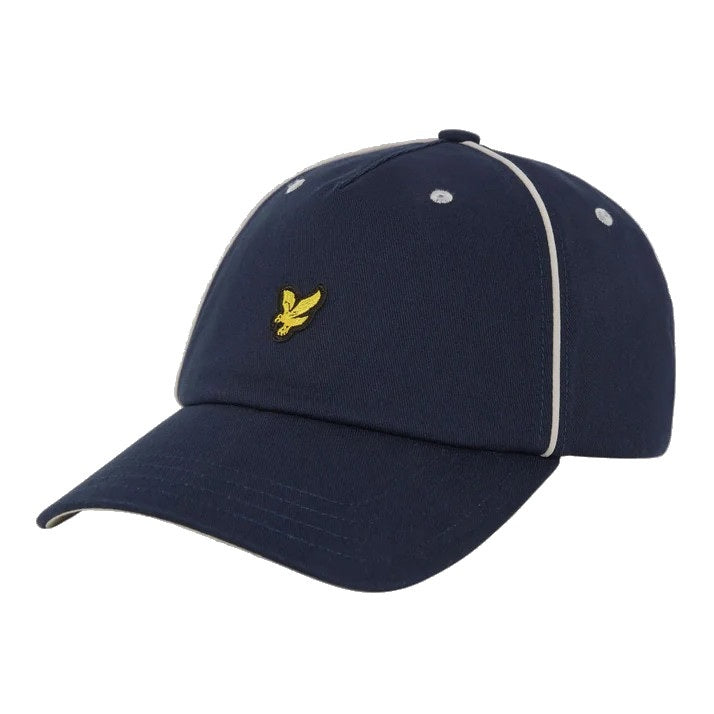 Navy Piped Cotton Adjustable Baseball Cap - Lyle  & Scott