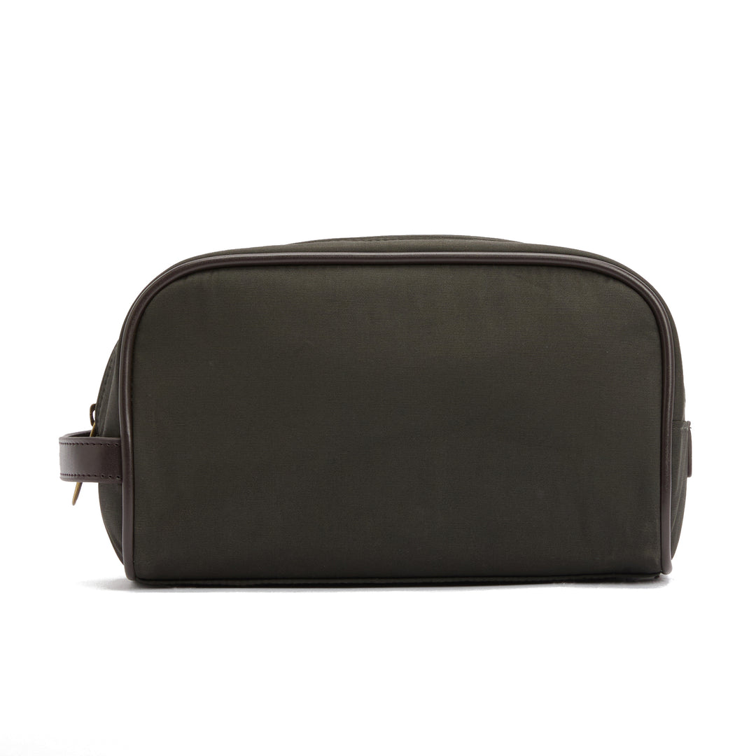 Barbour Wax Washbag in Olive