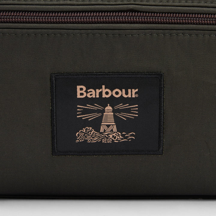 Barbour Wax Washbag in Olive