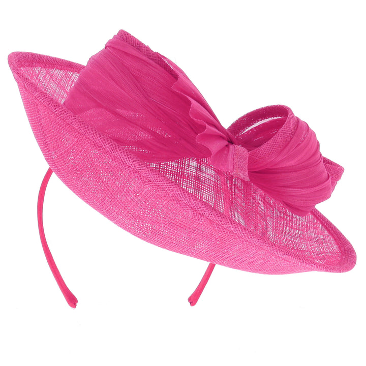 Magenta Medium Sinamay Disc Headband Fascinator (049)