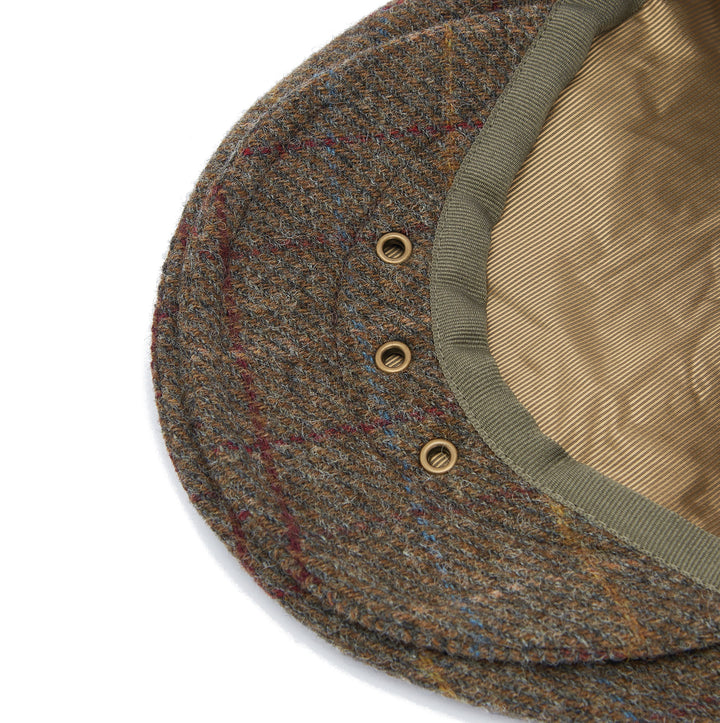 Barbour Crief 100% Wool Flat Cap in Brown