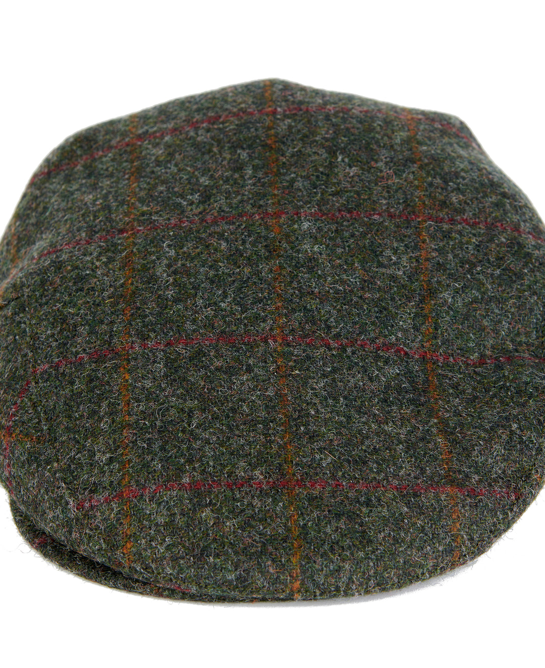 Barbour Crief 100% Wool Flat Cap in Green
