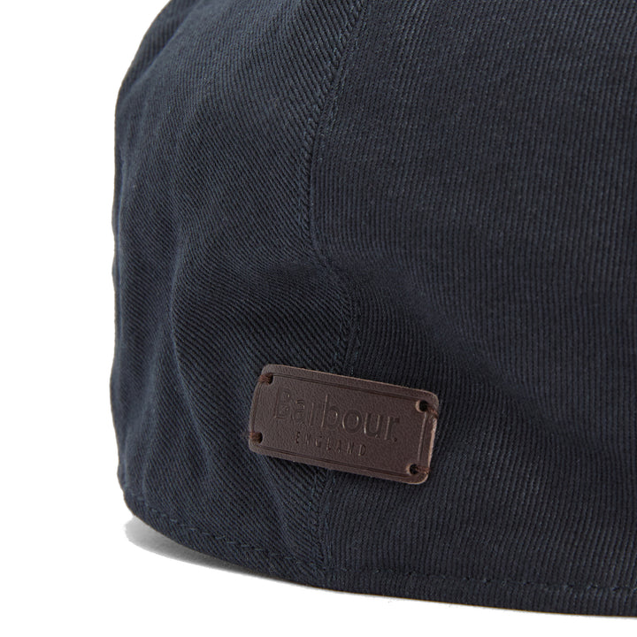 Barbour Finnean Cotton Twill Flat Cap in Navy