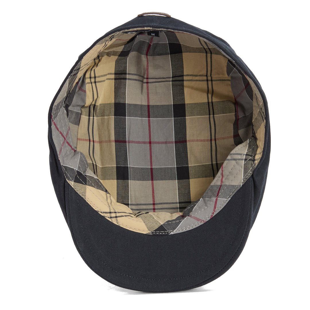 Barbour Finnean Cotton Twill Flat Cap in Navy