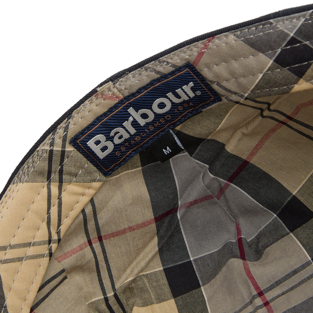 Barbour Finnean Cotton Twill Flat Cap in Navy