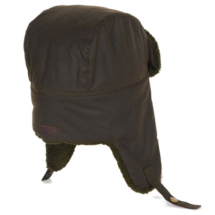 Barbour Morar Waxed Cotton Trapper Hat Olive