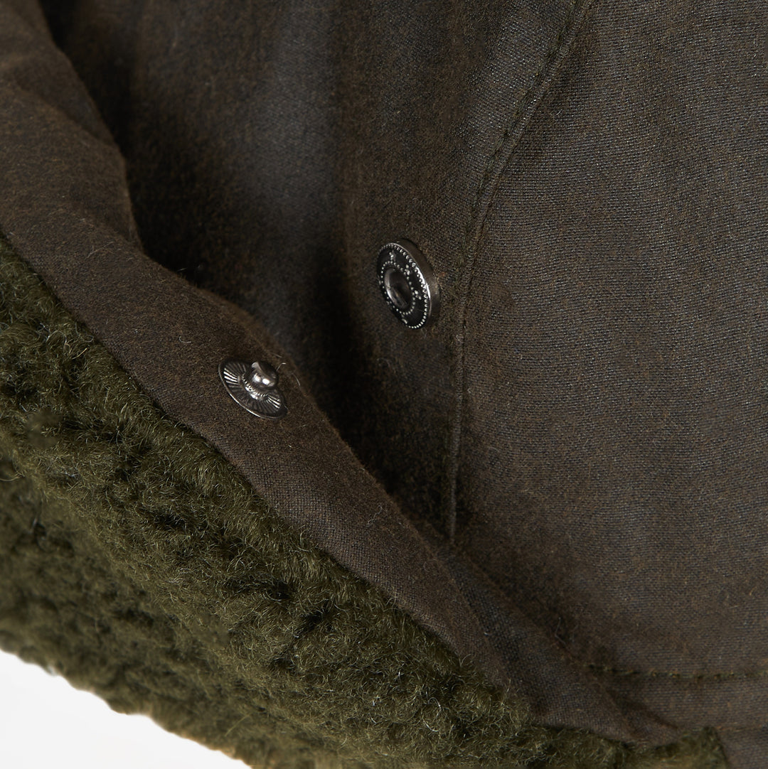 Barbour Morar Waxed Cotton Trapper Hat Olive