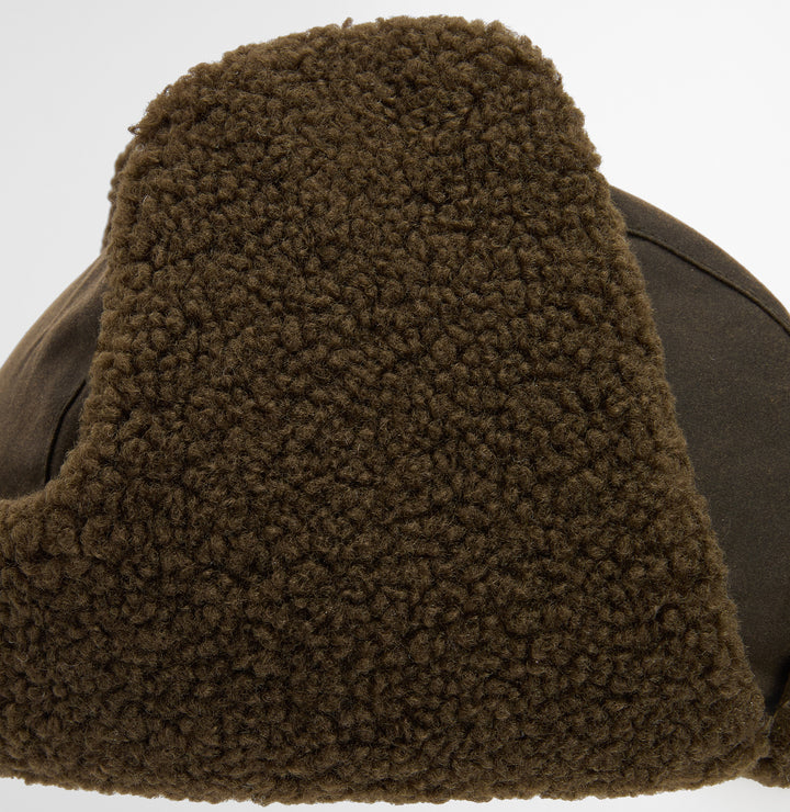 Barbour Morar Waxed Cotton Trapper Hat Olive