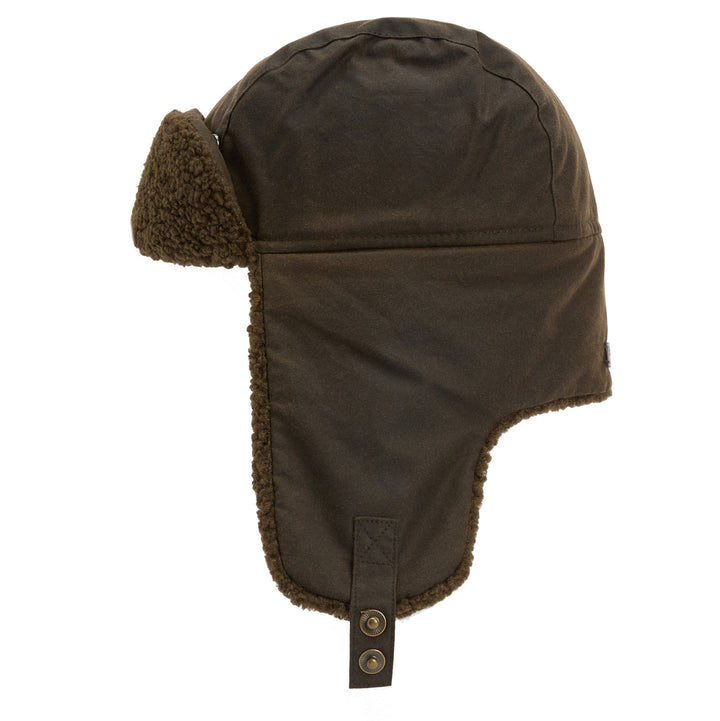 Barbour Morar Waxed Cotton Trapper Hat Olive