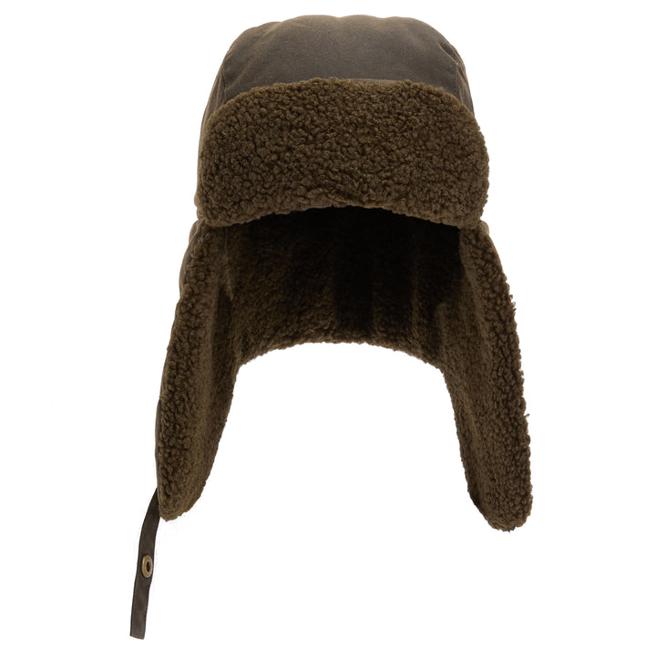 Barbour Morar Waxed Cotton Trapper Hat Olive