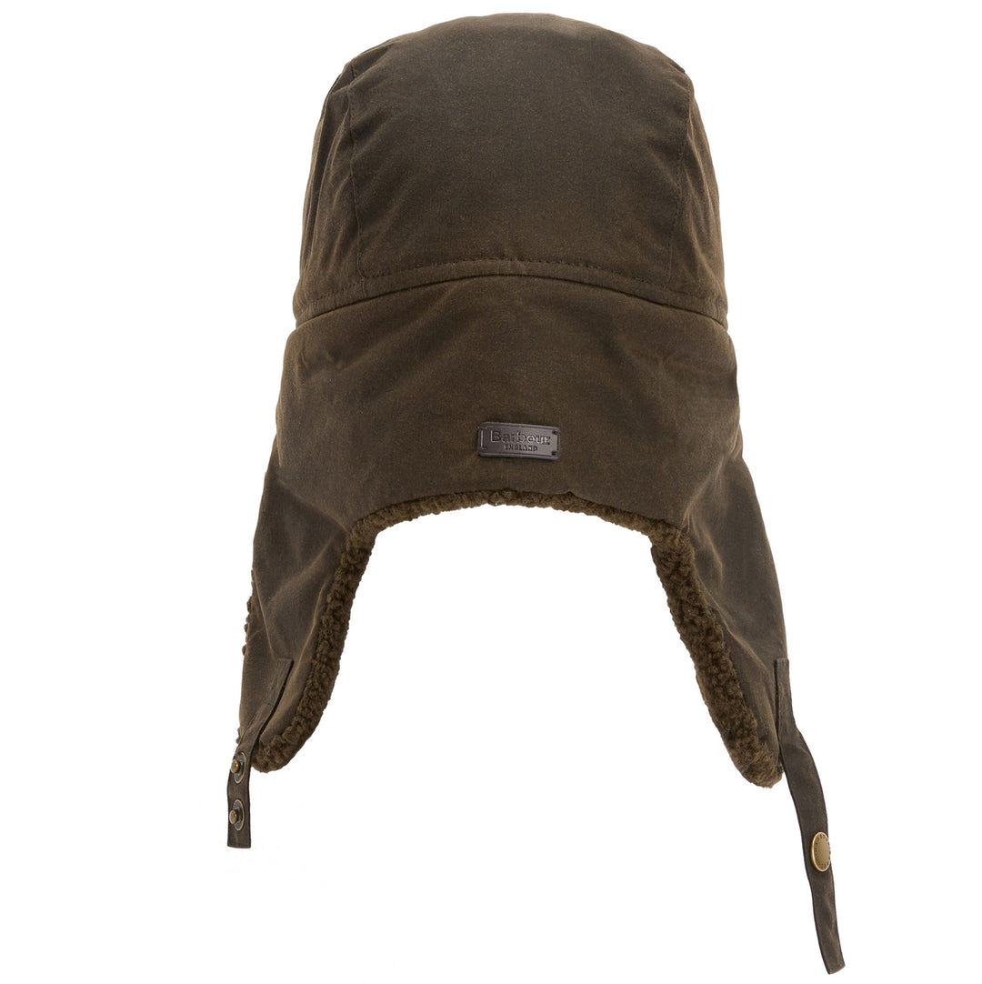 Barbour Morar Waxed Cotton Trapper Hat Olive