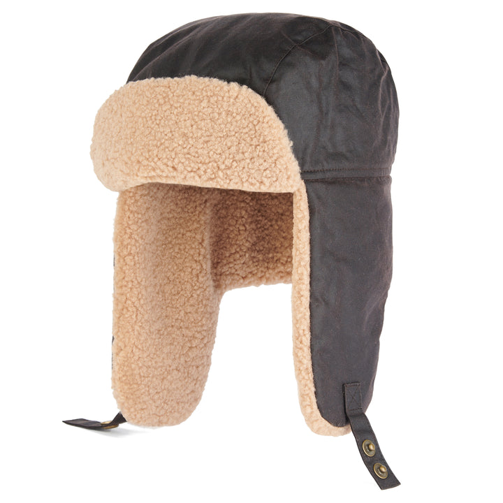 Barbour Morar Waxed Cotton Trapper Hat Rustic