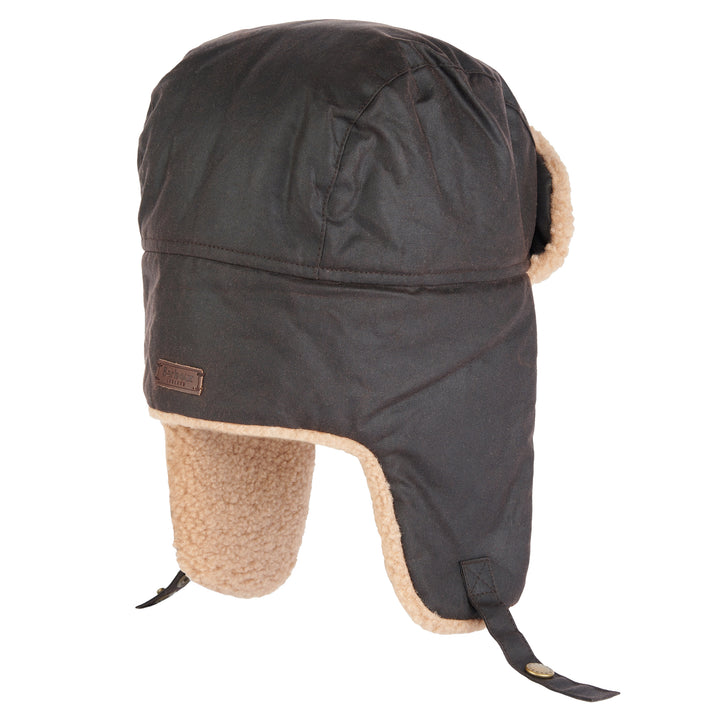 Barbour Morar Waxed Cotton Trapper Hat Rustic