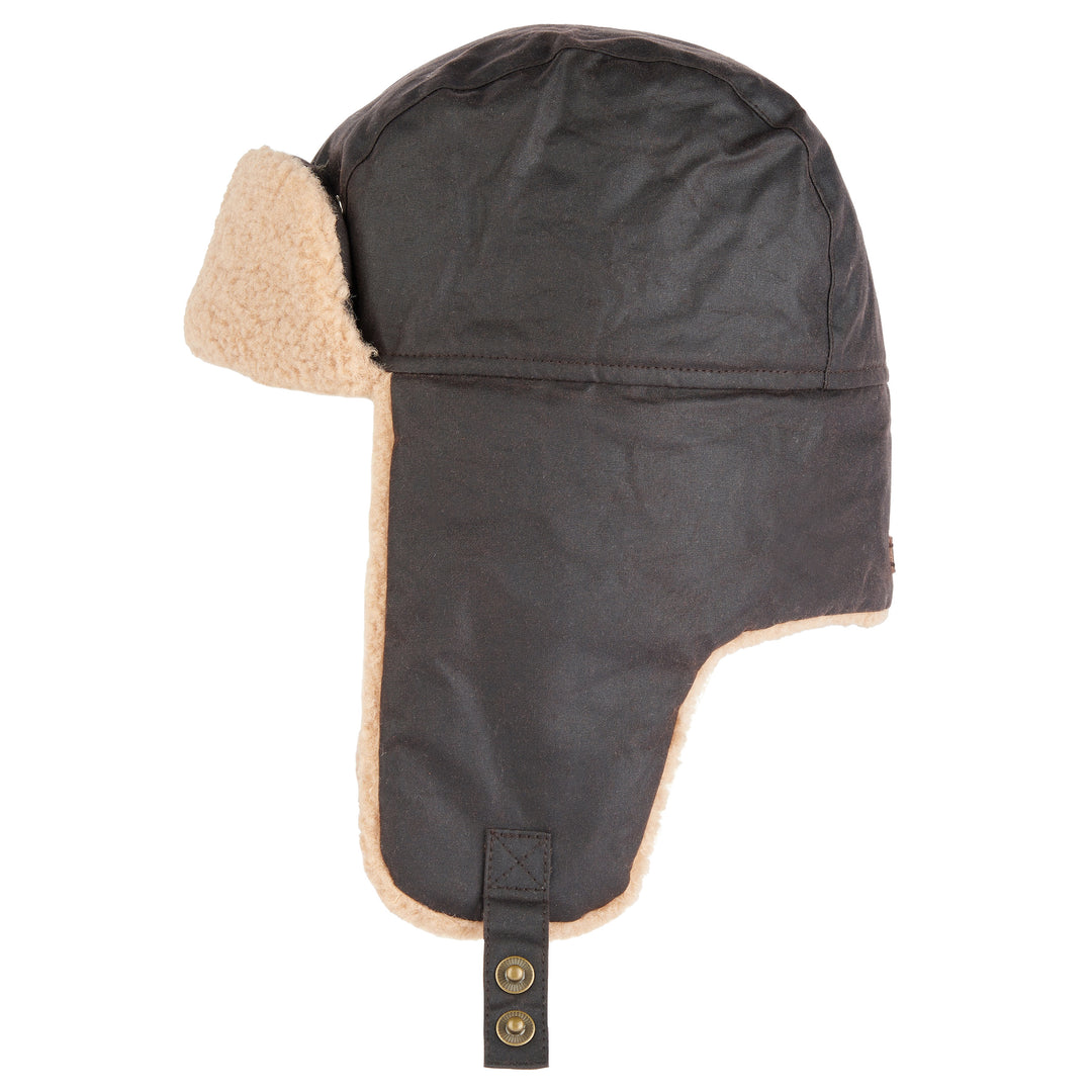 Barbour Morar Waxed Cotton Trapper Hat Rustic