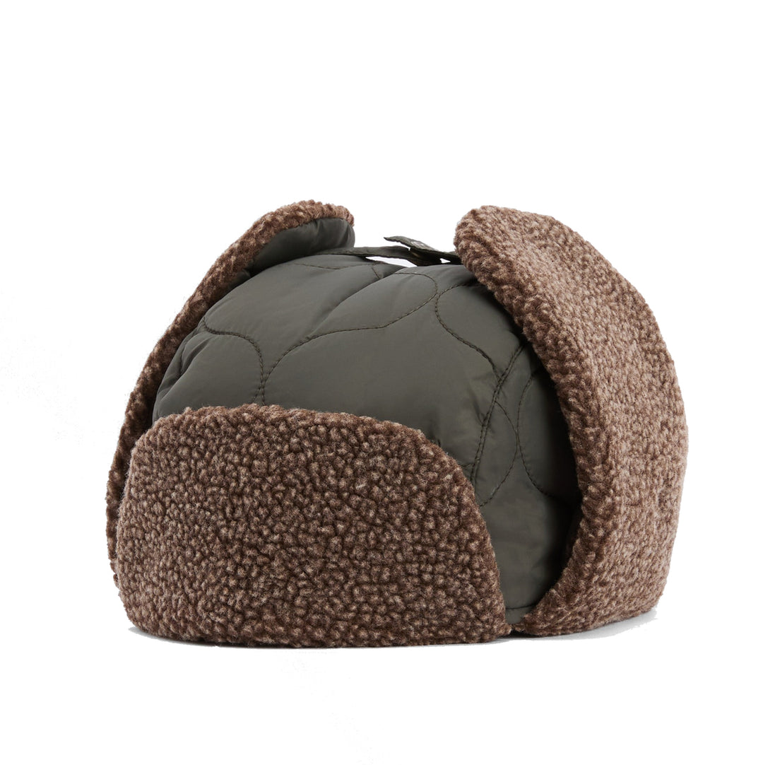 Barbour Sandbay Quilted Trapper Hat Olive