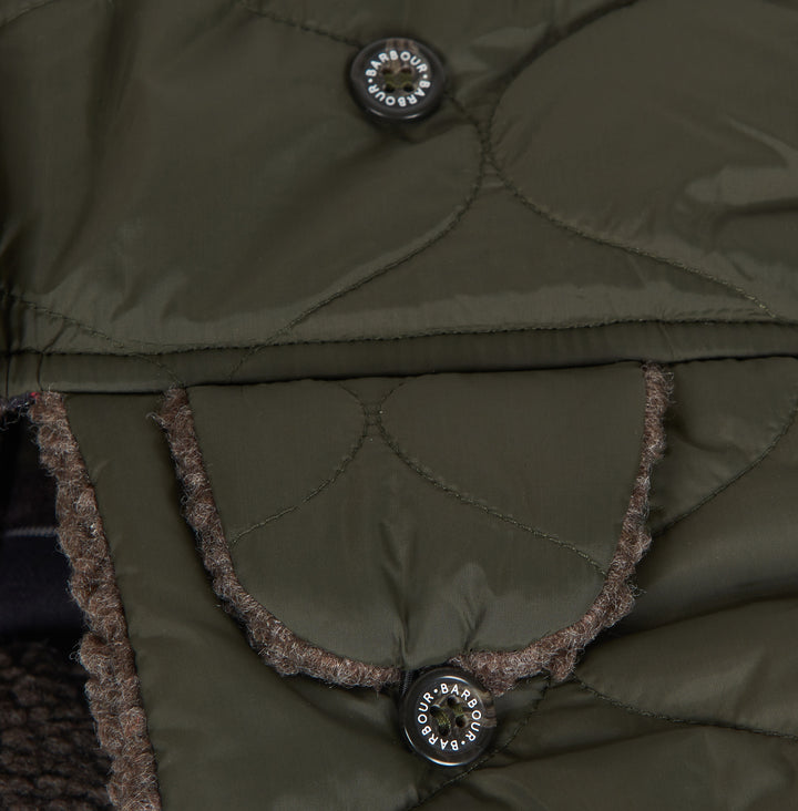 Barbour Sandbay Quilted Trapper Hat Olive