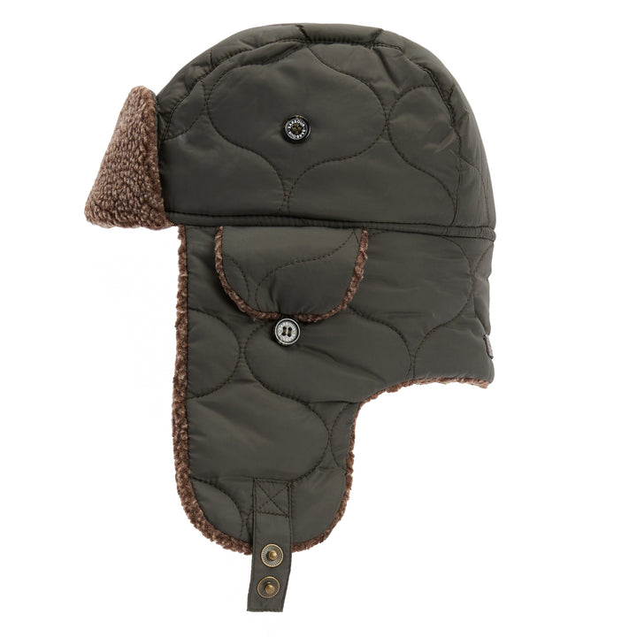 Barbour Sandbay Quilted Trapper Hat Olive