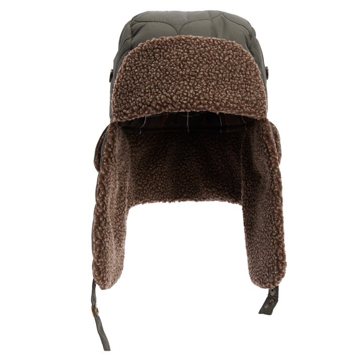 Barbour Sandbay Quilted Trapper Hat Olive
