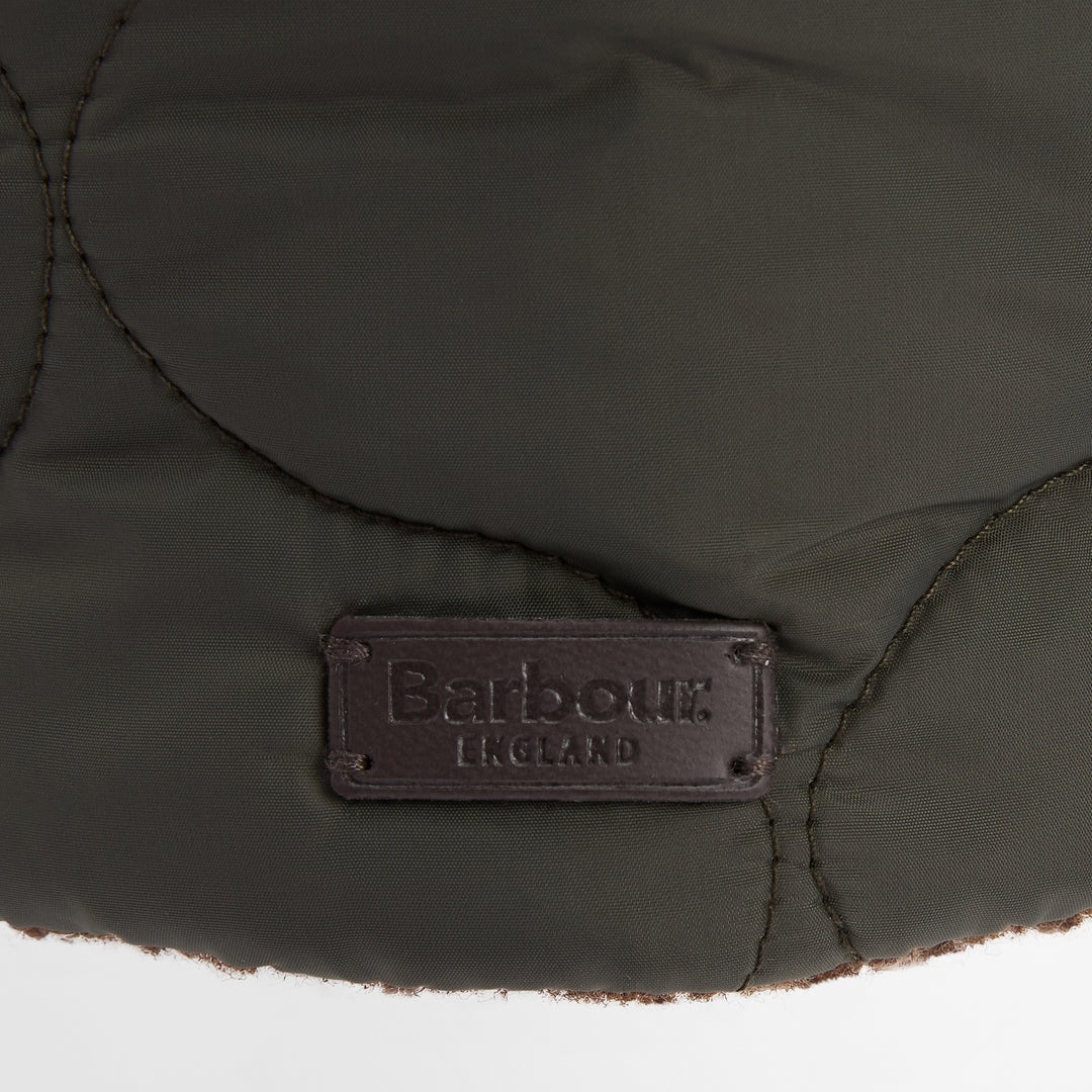 Barbour Sandbay Quilted Trapper Hat Olive