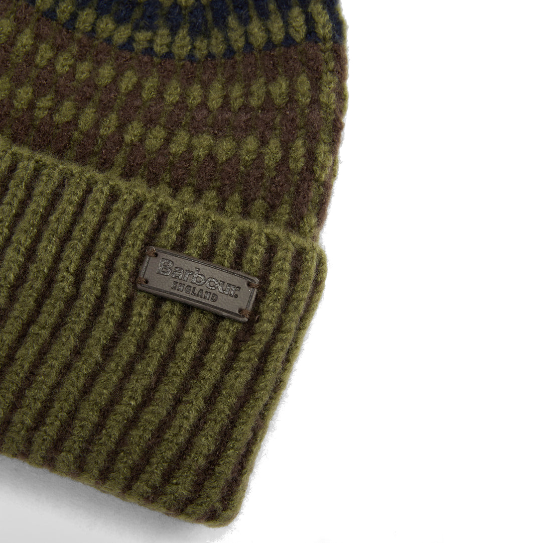 Barbour Harray Beanie Hat in Olive