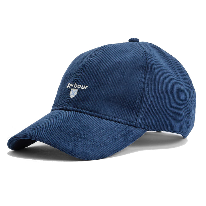 Barbour Bayfield Corduroy Baseball Cap in Blue