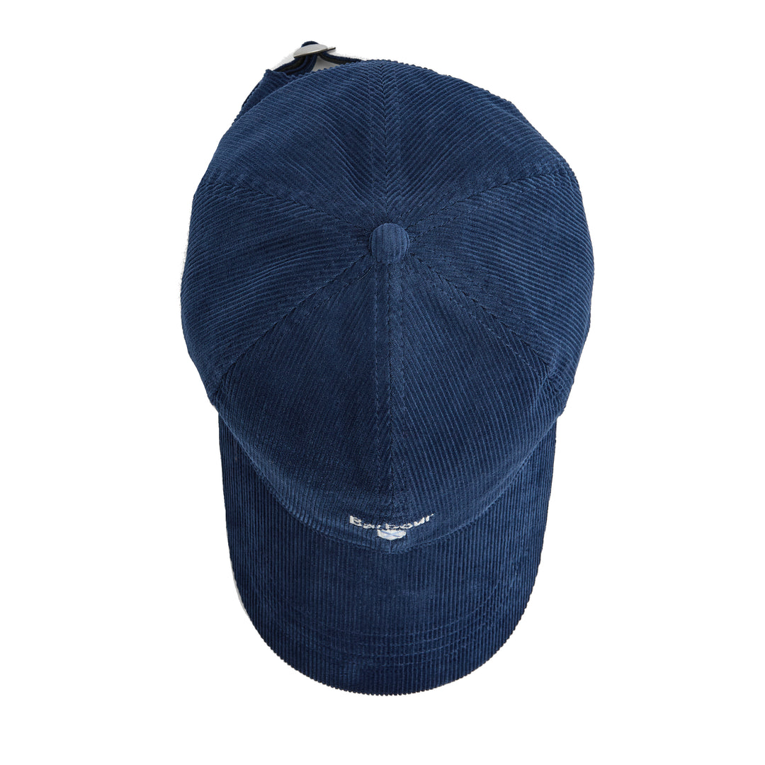 Barbour Bayfield Corduroy Baseball Cap in Blue