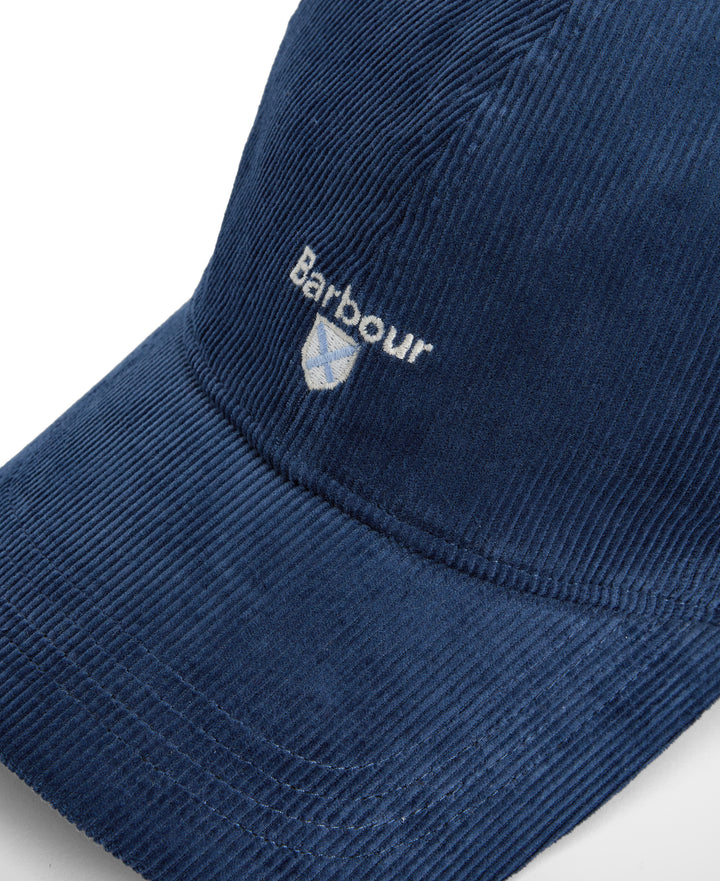 Barbour Bayfield Corduroy Baseball Cap in Blue