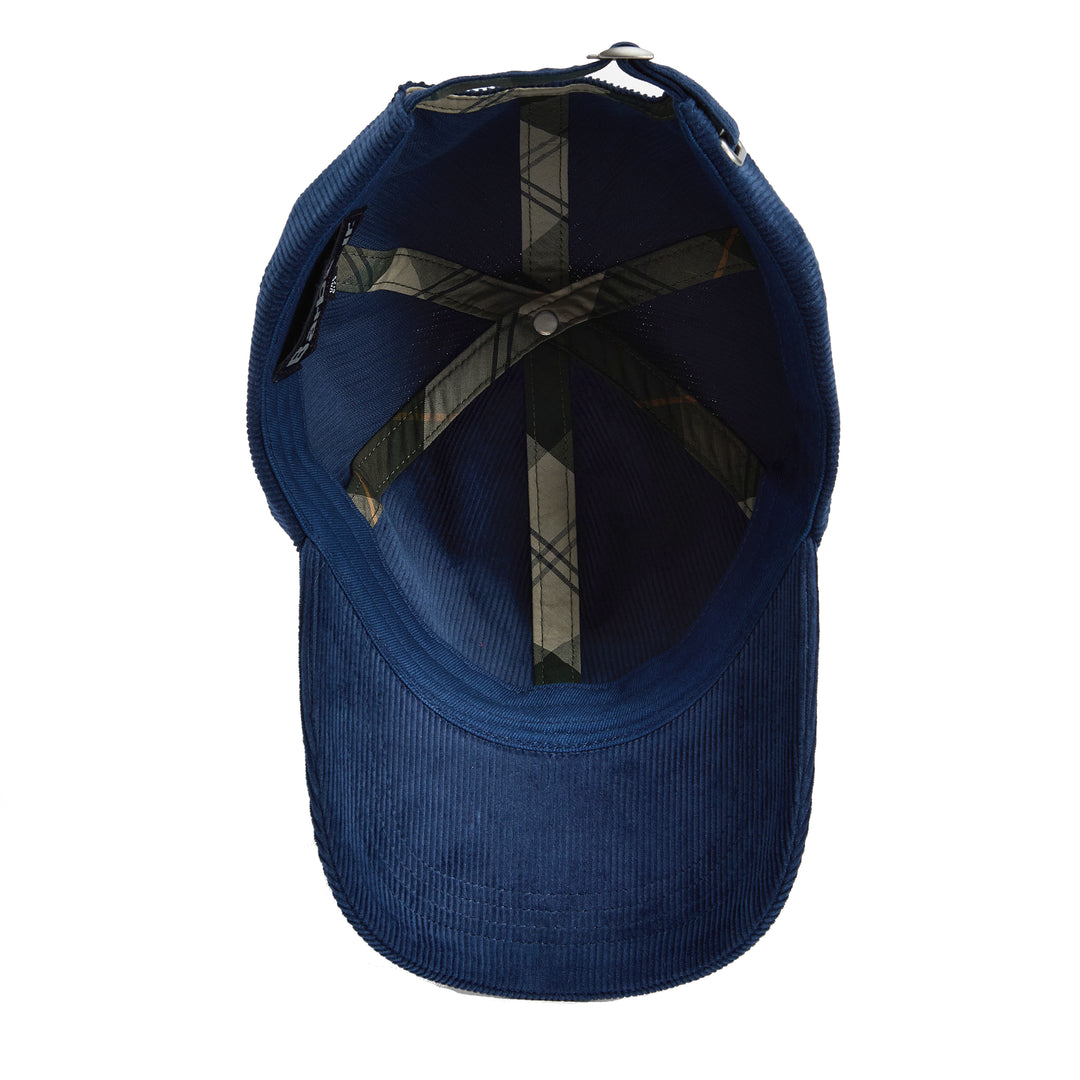 Barbour Bayfield Corduroy Baseball Cap in Blue