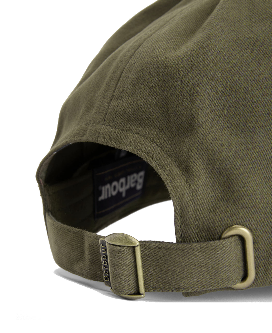 Barbour Langdale Cotton Baseball Cap in Olive/Brown