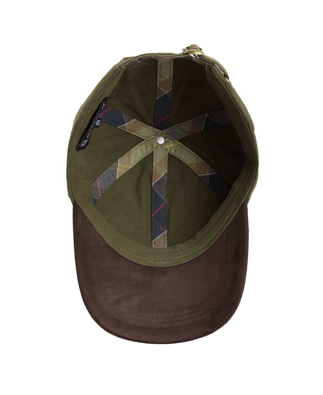 Barbour Langdale Cotton Baseball Cap in Olive/Brown